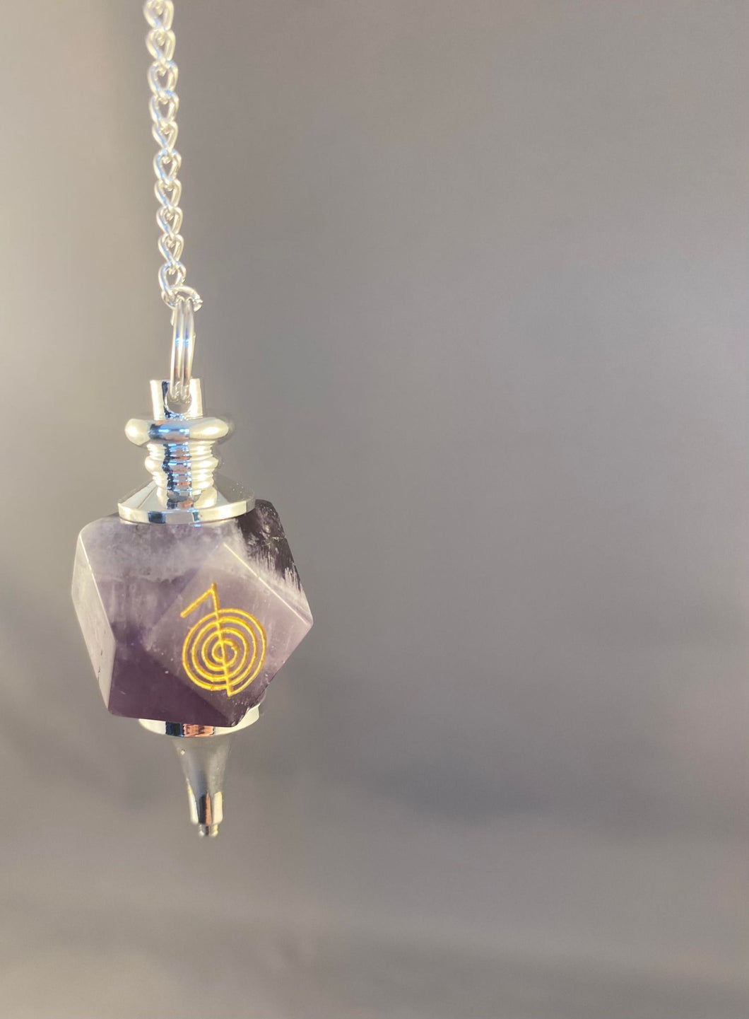 Amethyst Cho Ku Rei Crystal Pendulum