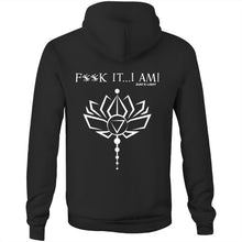 Load image into Gallery viewer, Lotus Flower- F**K It, I AM- AS Colour Stencil - Pocket Hoodie Sweatshirt
