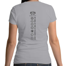 Load image into Gallery viewer, Chakra Design in Black Font- AS Colour Mali - Womens Scoop Neck T-Shirt
