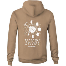 Load image into Gallery viewer, Moon Warrior- AS Colour Stencil - Pocket Hoodie Sweatshirt
