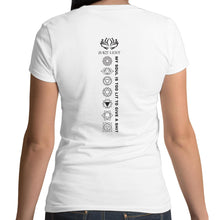 Load image into Gallery viewer, Chakra Design in Black Font- AS Colour Mali - Womens Scoop Neck T-Shirt
