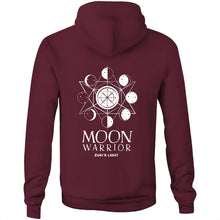 Load image into Gallery viewer, Moon Warrior- AS Colour Stencil - Pocket Hoodie Sweatshirt
