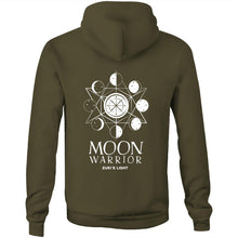 Load image into Gallery viewer, Moon Warrior- AS Colour Stencil - Pocket Hoodie Sweatshirt
