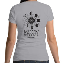 Load image into Gallery viewer, Moon Warrior in Black Font- AS Colour Mali - Womens Scoop Neck T-Shirt
