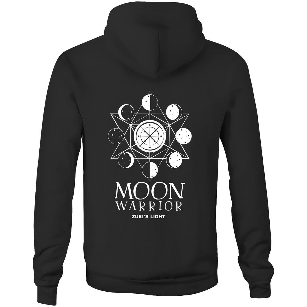 Moon Warrior- AS Colour Stencil - Pocket Hoodie Sweatshirt