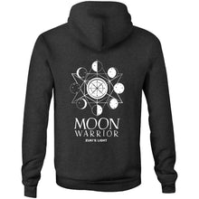 Load image into Gallery viewer, Moon Warrior- AS Colour Stencil - Pocket Hoodie Sweatshirt
